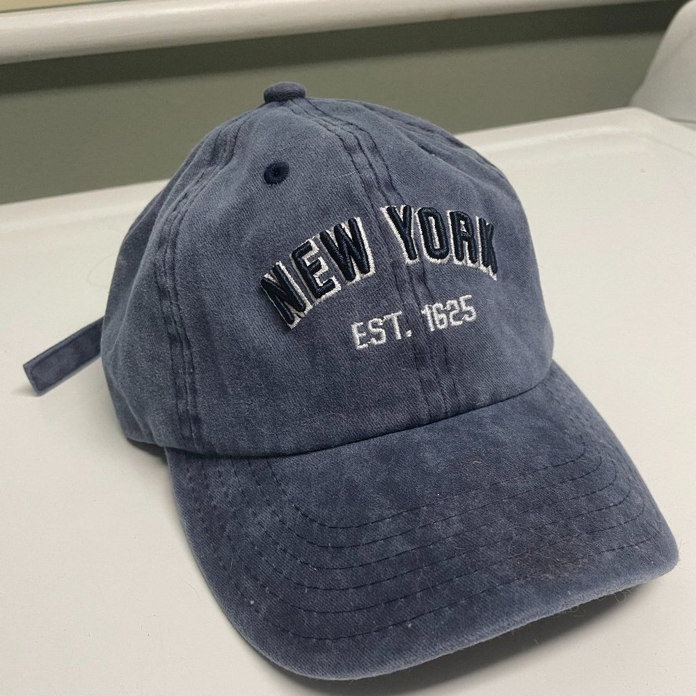 Adjustable Navy Blue New York Baseball Hat